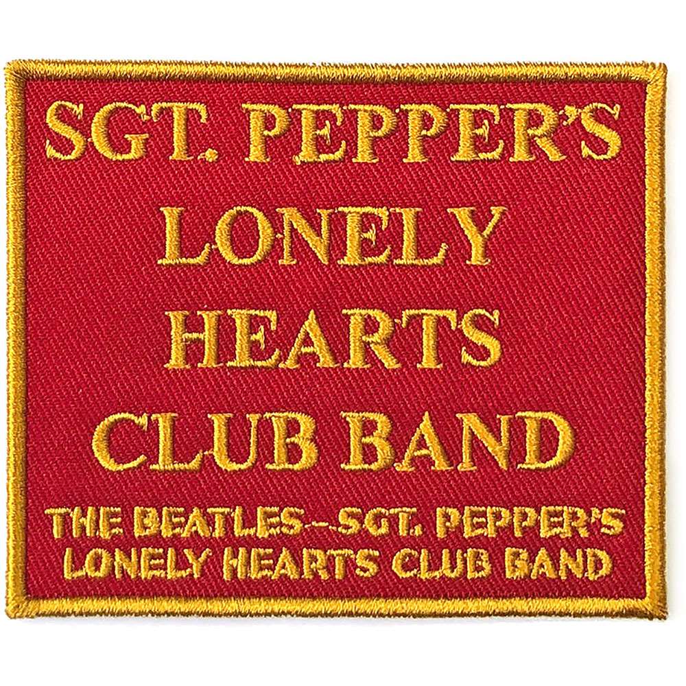 THE BEATLES ビートルズ (結成 65周年 ) - Sgt. Pepper's….Red / SONG TITLES / ワッペン 【公式 / オフィシャル】