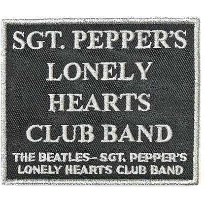 THE BEATLES ビートルズ (結成 65周年 ) - Sgt. Pepper's….Black / SONG TITLES / ワッペン 【公式 / オフィシャル】