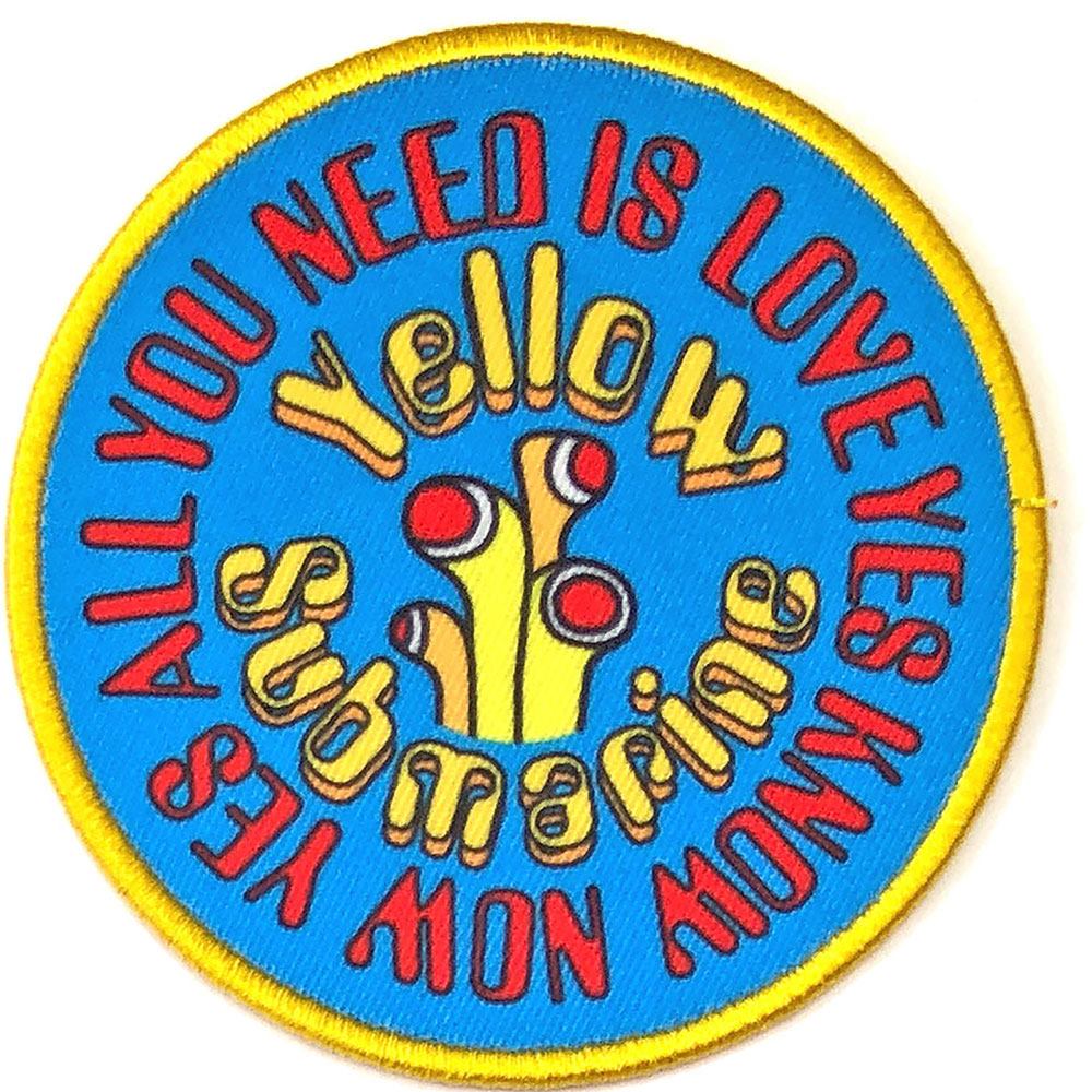 THE BEATLES ビートルズ (結成 65周年 ) - Yellow Submarine AYNIL Circle / ワッペン 【公式 / オフィシャル】