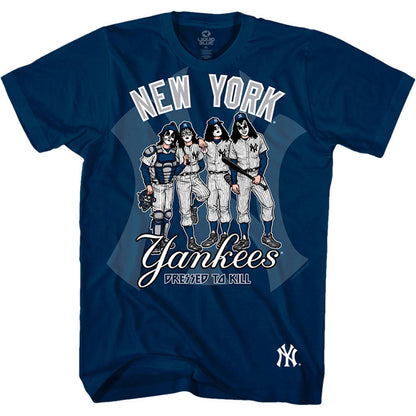 KISS キッス - New York Yankees Dressed to Kill / Tシャツ / メンズ 【公式 / オフィシャル】
