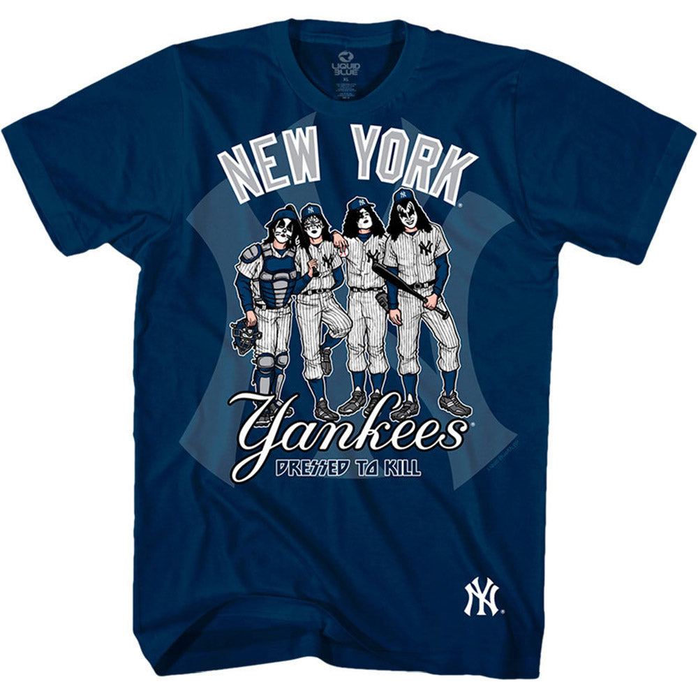 KISS キッス - New York Yankees Dressed to Kill / Tシャツ / メンズ 【公式 / オフィシャル】