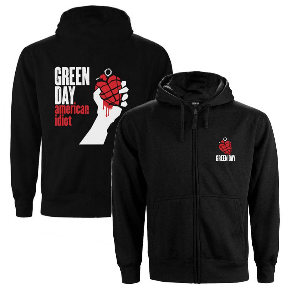 GREEN DAY グリーンデイ - American Idiot  / ジップ / バックプリントあり / パーカー・スウェット / メンズ 【公式 / オフィシャル】