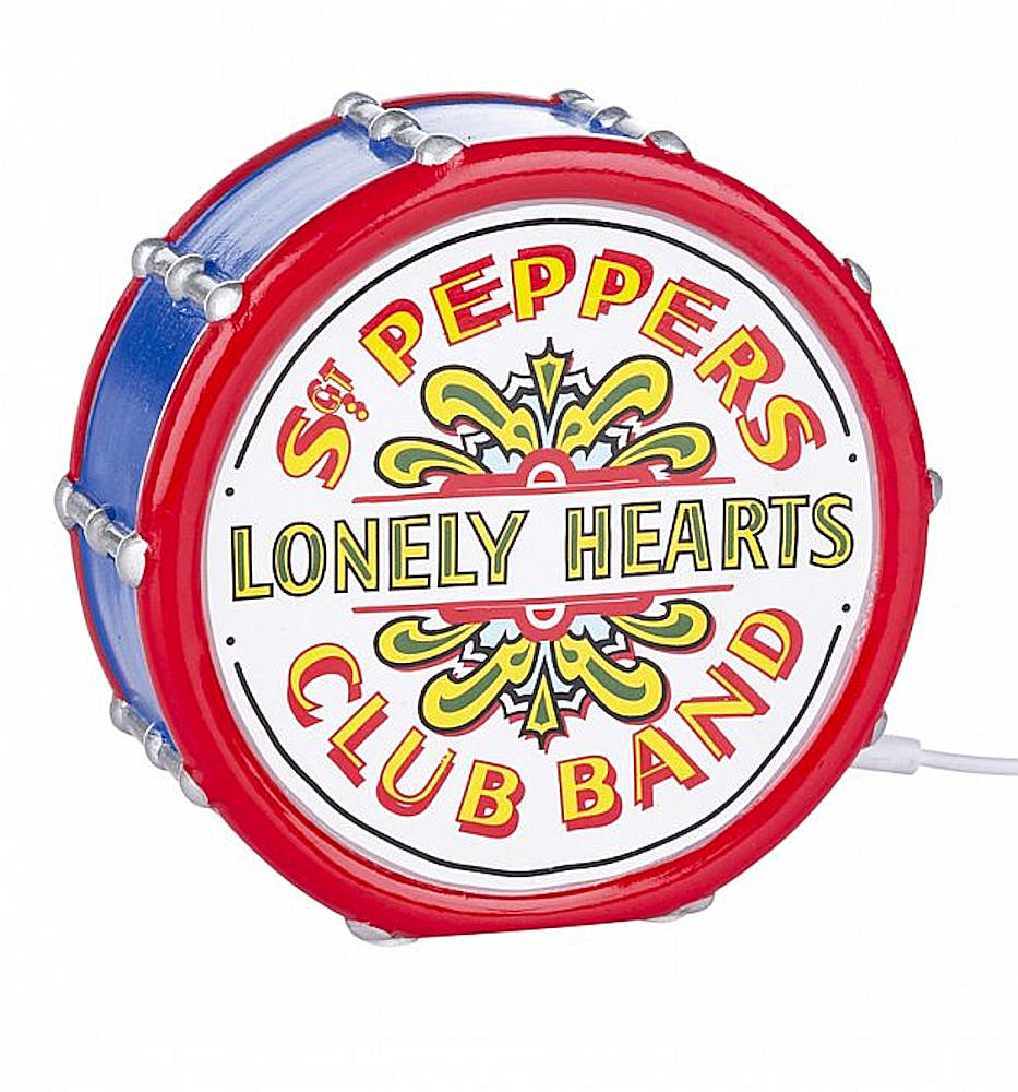 THE BEATLES - (結成 65周年 ) - SGT PEPPERS DRUM / LEDランプ / Disaster(U.K.ブランド)