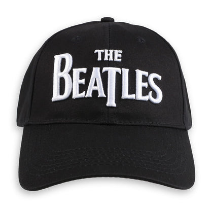 THE BEATLES ビートルズ (結成 65周年 ) - DROP T LOGO（刺繍/ブラック） / キャップ / メンズ 【公式 / オフィシャル】