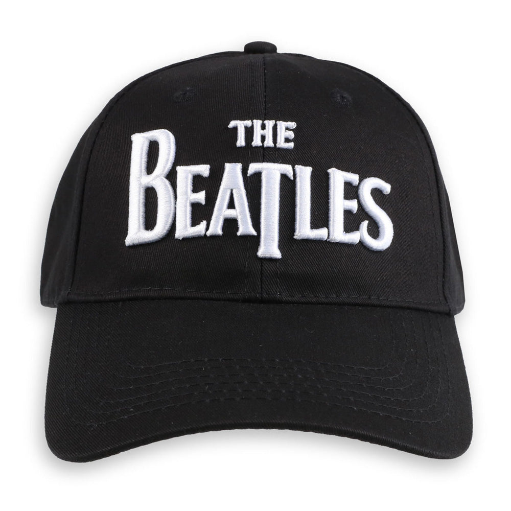 THE BEATLES ビートルズ (結成 65周年 ) - DROP T LOGO（刺繍/ブラック） / キャップ / メンズ 【公式 / オフィシャル】