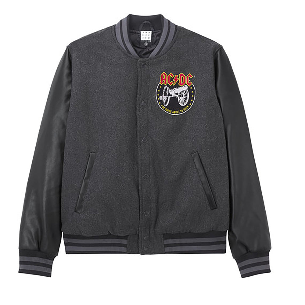 AC/DC エーシーディーシー (Back in Black 45周年 ) - VARSITY JACKET / Amplified（ ブランド ） / アウター / メンズ 【公式 / オフィシャル】