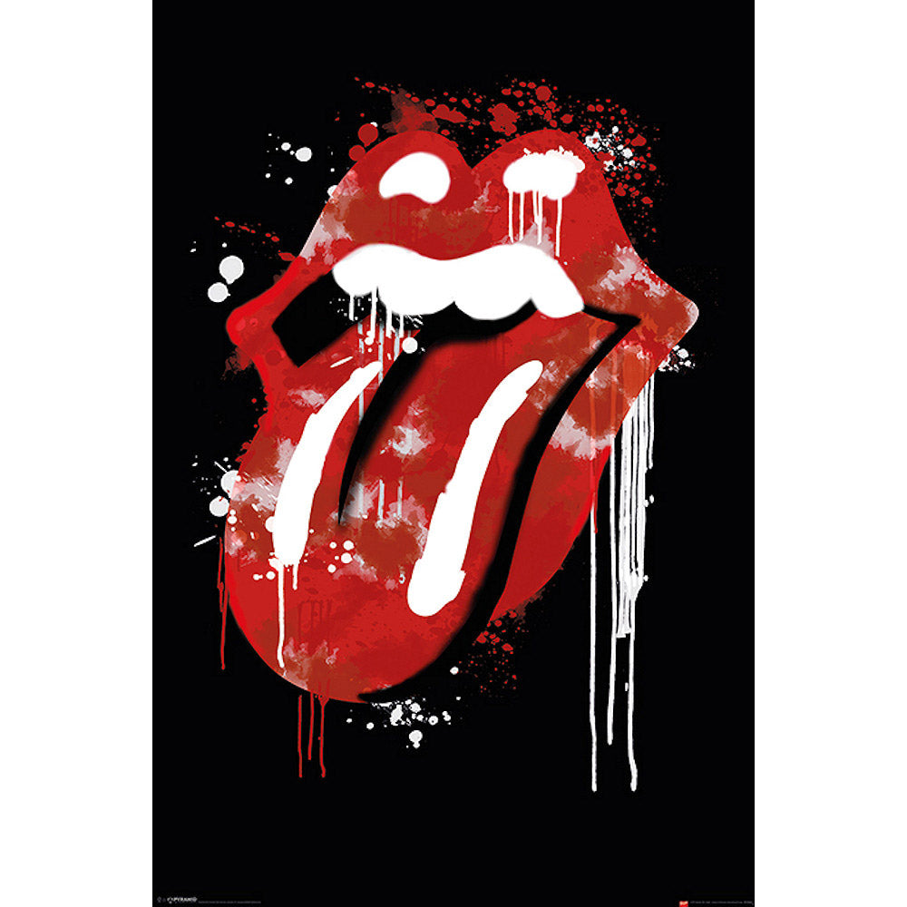 ROLLING STONES ローリングストーンズ - Graffiti Lips / ポスター 【公式 / オフィシャル】