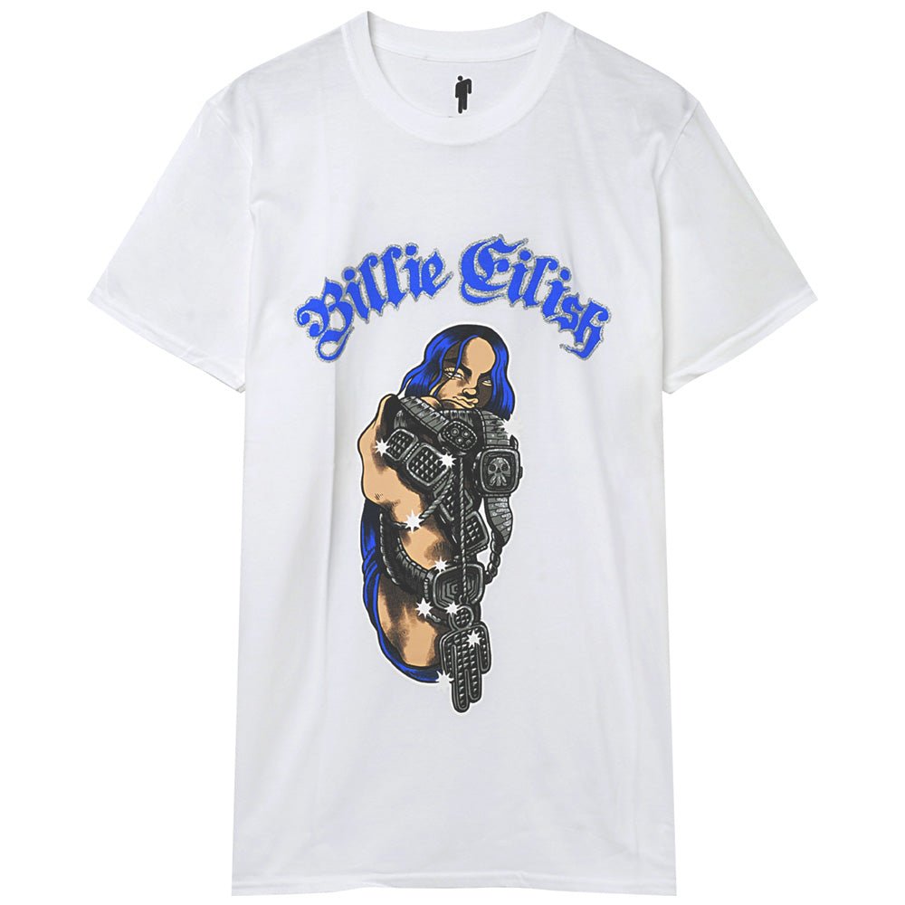 BILLIE EILISH ビリーアイリッシュ (デビュー 10周年 ) - Bling / Glitter Print / Tシャツ / メンズ - PGS