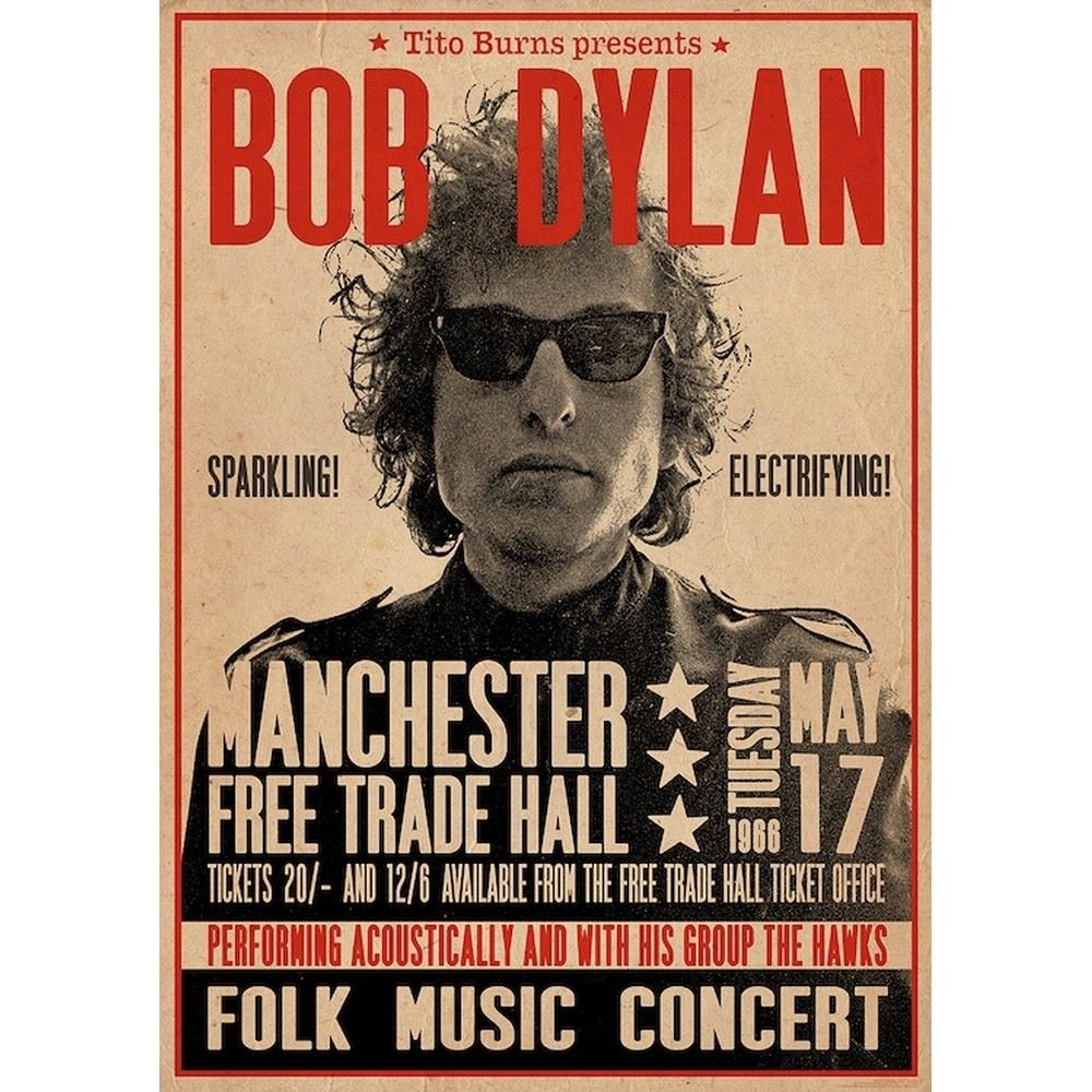 BOB DYLAN ボブディラン - Manchester 1966 / ポスター - PGS