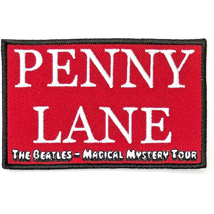 THE BEATLES ビートルズ (結成 65周年 ) - Penny Lane Red / SONG TITLES / ワッペン 【公式 / オフィシャル】
