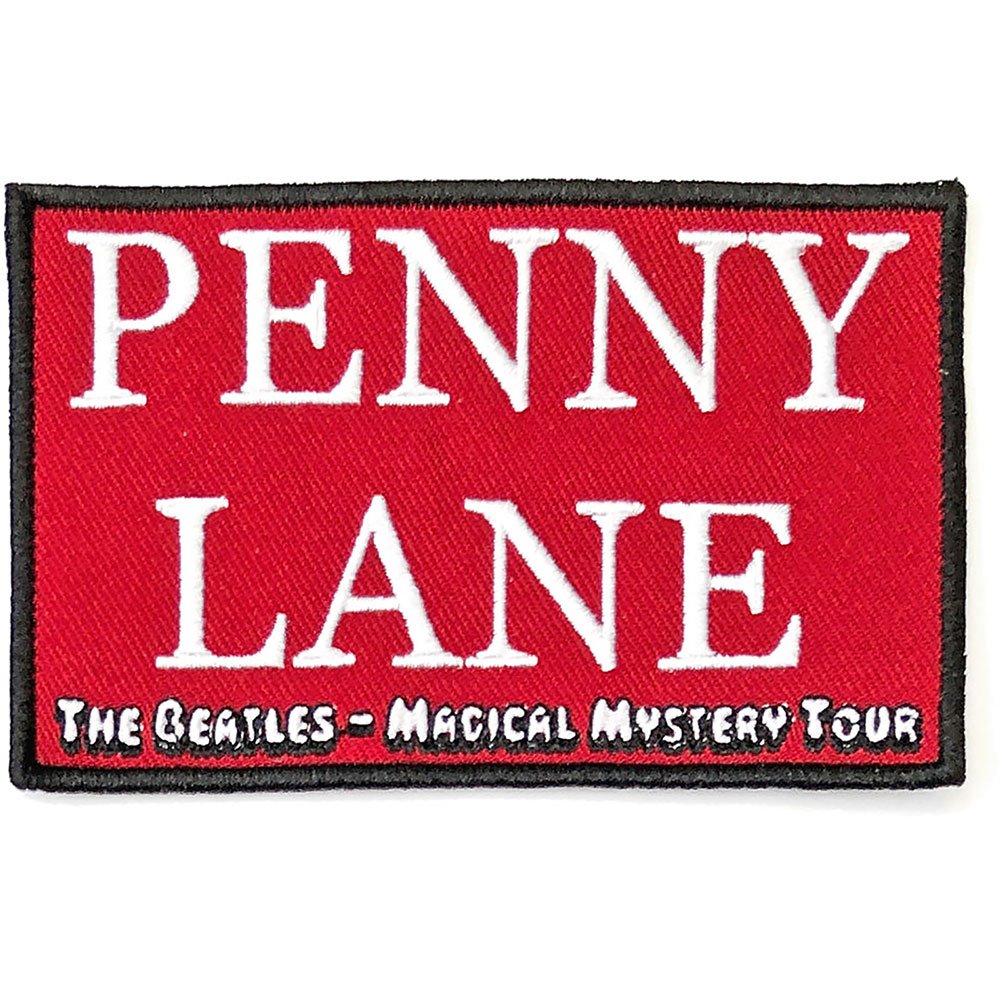 THE BEATLES ビートルズ (結成 65周年 ) - Penny Lane Red / SONG TITLES / ワッペン 【公式 / オフィシャル】