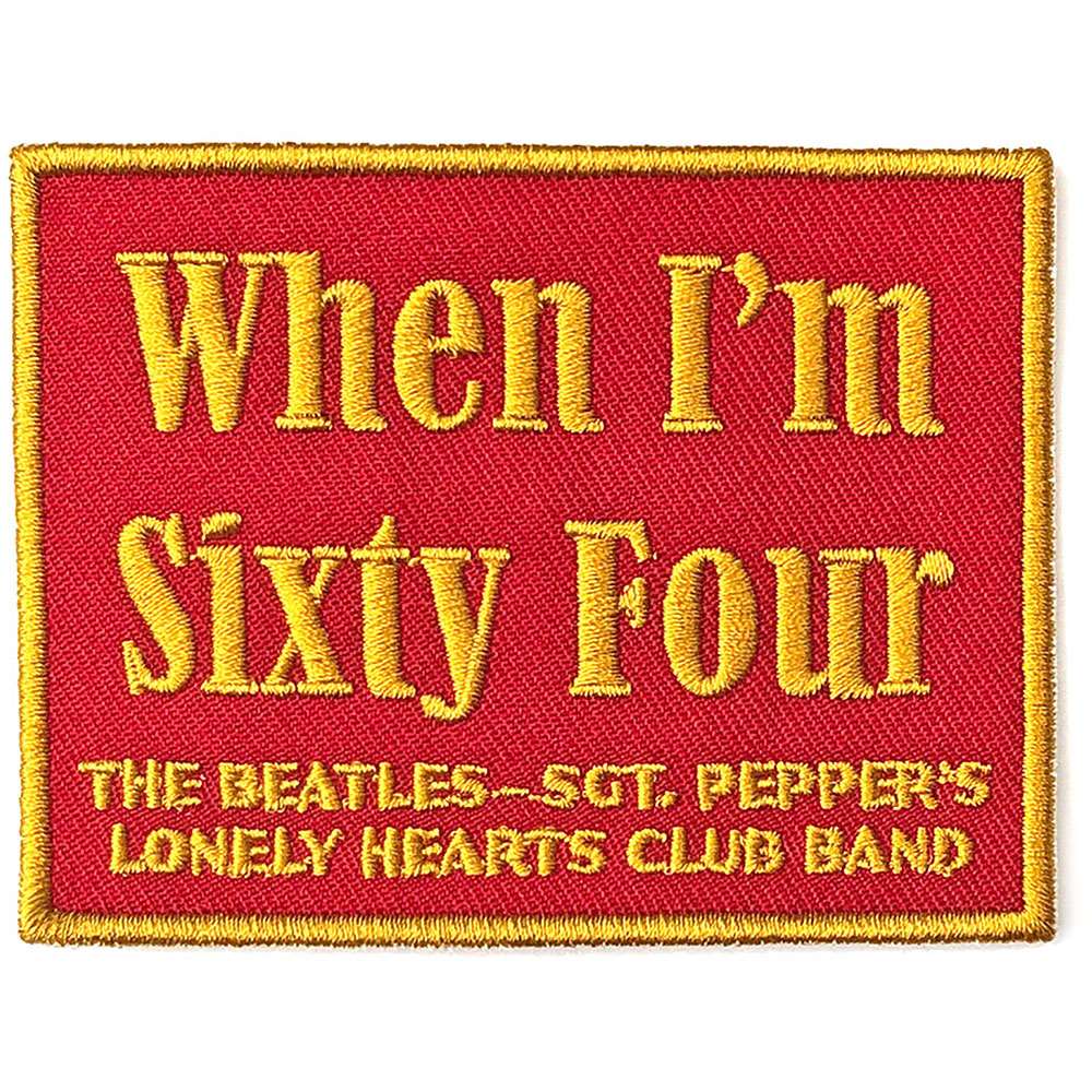 THE BEATLES ビートルズ (結成 65周年 ) - When I'm Sixty Four / SONG TITLES / ワッペン 【公式 / オフィシャル】