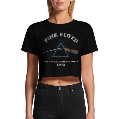 PINK FLOYD ピンクフロイド (結成 60周年 ) - DARK SIDE OF THE MOON RETRO / CROP TOP / Tシャツ / レディース 【公式 / オフィシャル】