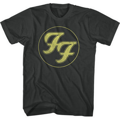 FOO FIGHTERS フーファイターズ (10月 来日 ) - Gold FF Logo / Tシャツ / メンズ 【公式 / オフィシャル】
