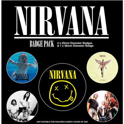 NIRVANA ニルヴァーナ - Iconic 5個セット / バッジ 【公式 / オフィシャル】