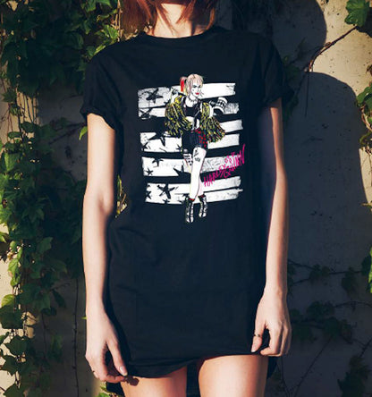 DC COMICS DCコミックス - STRIPES AND STARS / Birds Of Prey / Harley Quinn / Tシャツ / メンズ