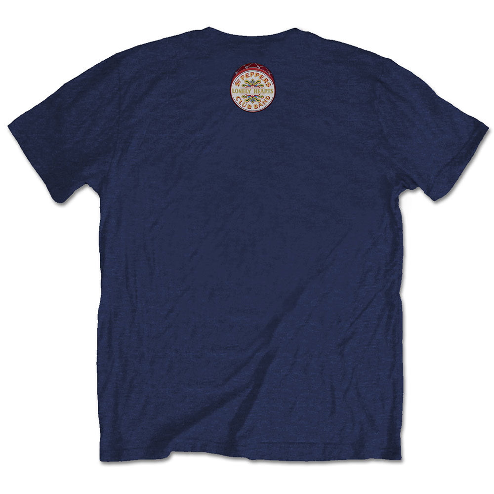 THE BEATLES ビートルズ (結成 65周年 ) - Sgt Pepper Blue / バックプリントあり / Tシャツ / メンズ