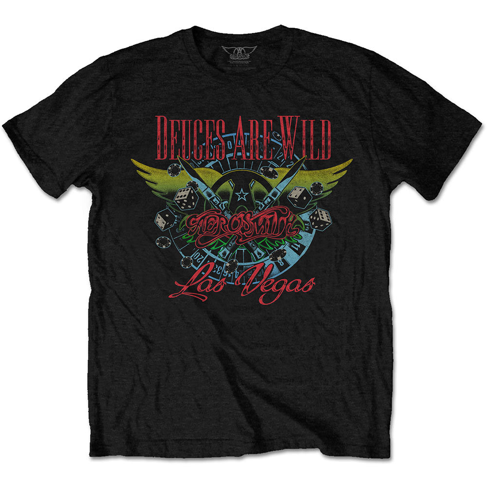 AEROSMITH エアロスミス (結成 55周年 ) - Deuces Are Wild, Vegas / Tシャツ / メンズ 【公式 / オフィシャル】