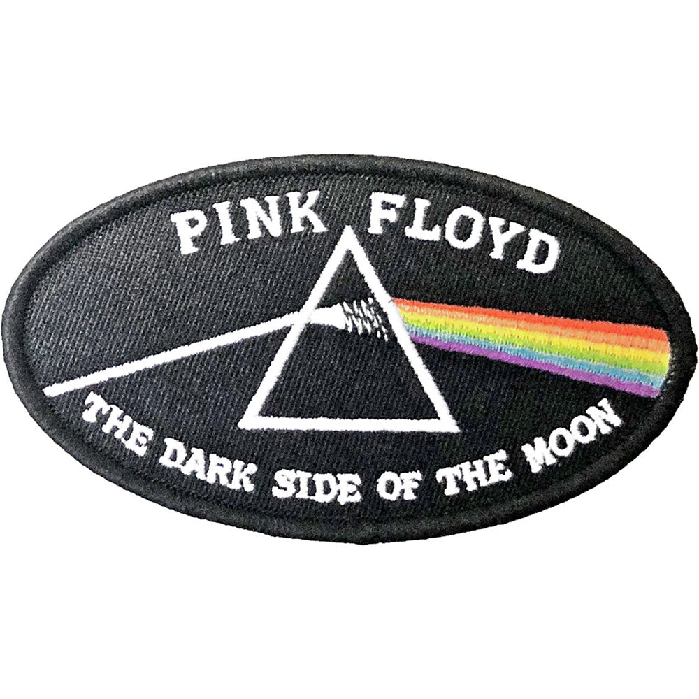 PINK FLOYD ピンクフロイド (結成 60周年 ) - Dark Side of the Moon Oval Black Border / ワッペン 【公式 / オフィシャル】