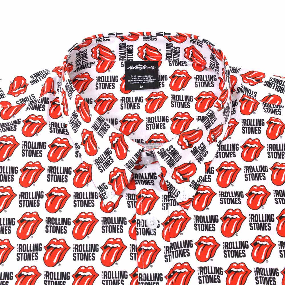 ROLLING STONES ローリングストーンズ (来日 35周年 記念 ) - Tongue and Text / 襟付きシャツ / メンズ 【公式 / オフィシャル】