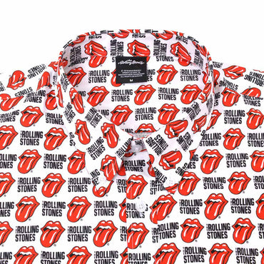 ROLLING STONES ローリングストーンズ (来日 35周年 記念 ) - Tongue and Text / 襟付きシャツ / メンズ 【公式 / オフィシャル】