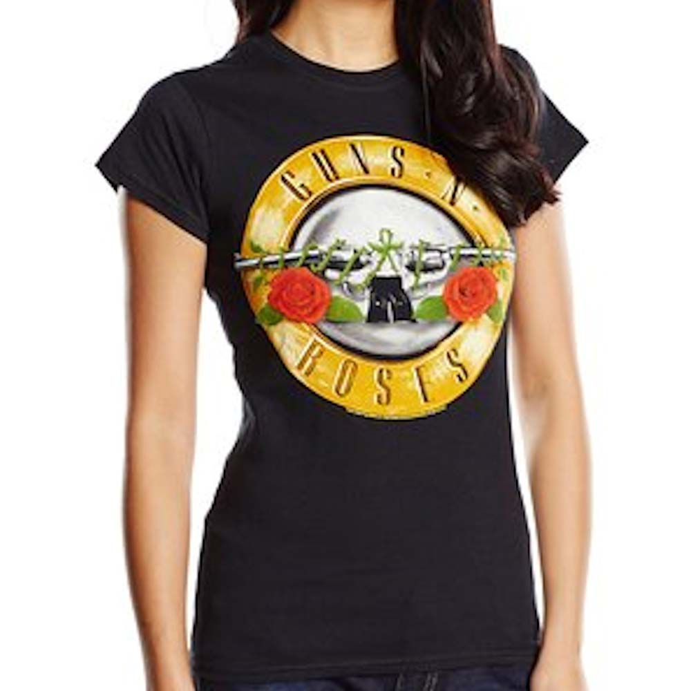 GUNS N ROSES ガンズアンドローゼズ (5月 来日 記念 ) - CLASSIC BULLET LOGO / Tシャツ / レディース 【公式 / オフィシャル】