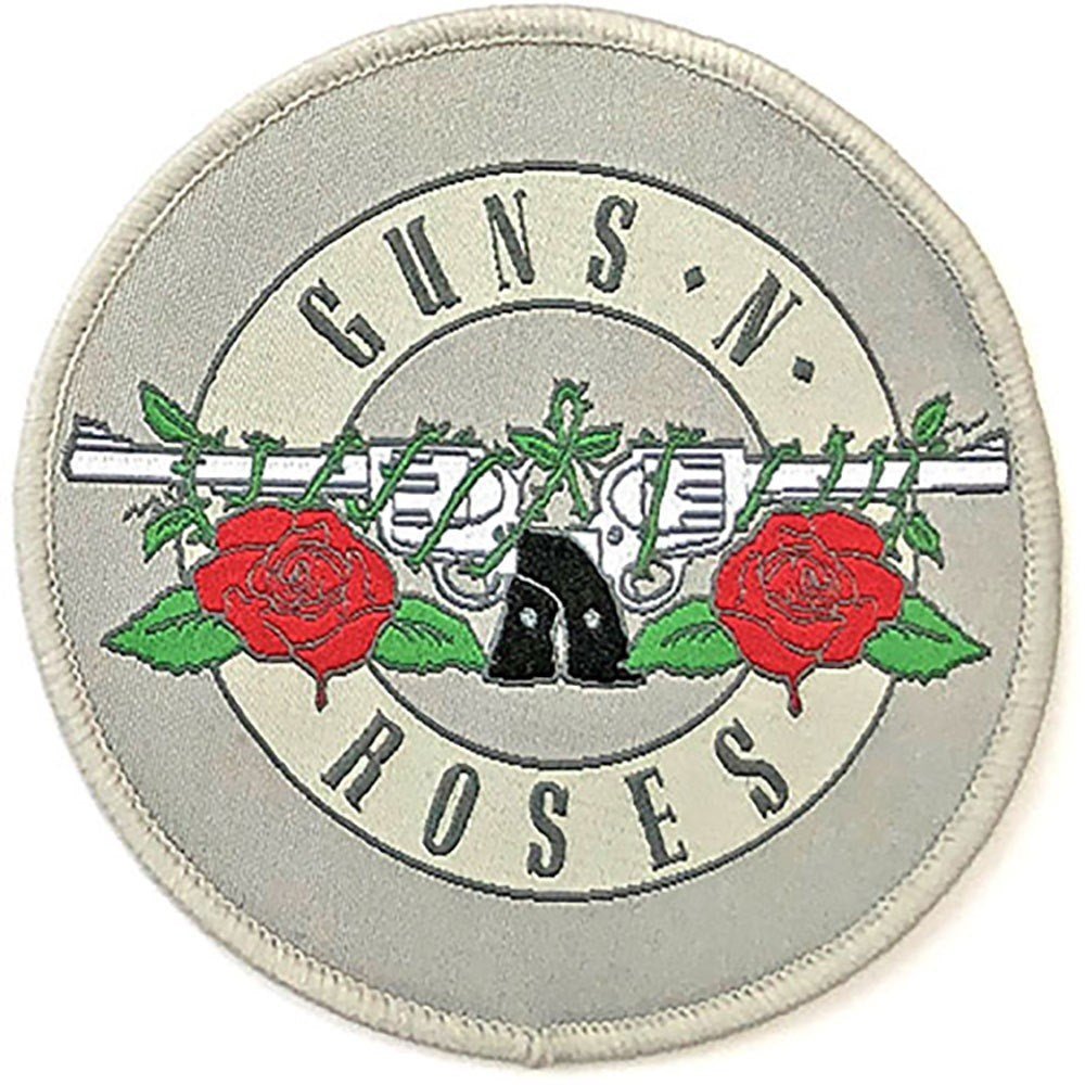 GUNS N ROSES ガンズアンドローゼズ (デビュー 40周年 ) - Silver Circle Logo / ワッペン - PGS