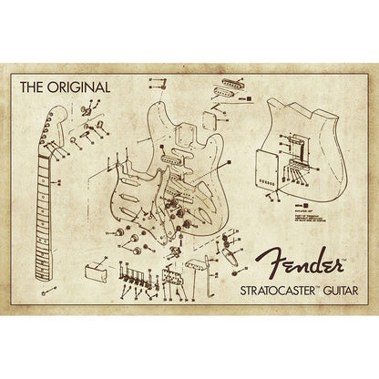 FENDER フェンダー (設立 80周年 ) - Diagram / ポスター 【公式 / オフィシャル】