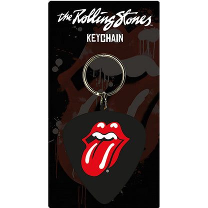 ROLLING STONES - Plectrum / Rubber Keyring / Keychain