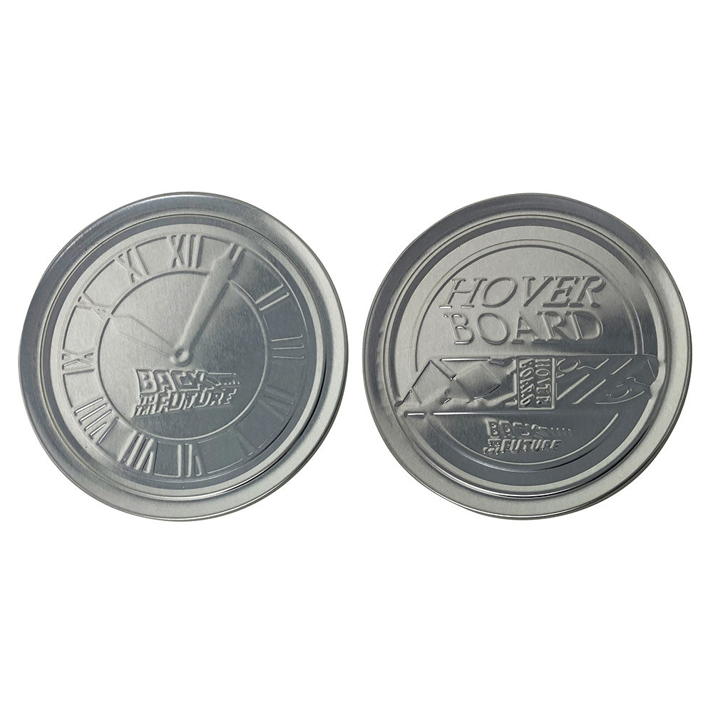 BACK TO THE FUTURE バックトゥザフューチャー (劇場公開40周年 ) - メタルDrinks Coaster 4枚Set / コースター 【公式 / オフィシャル】