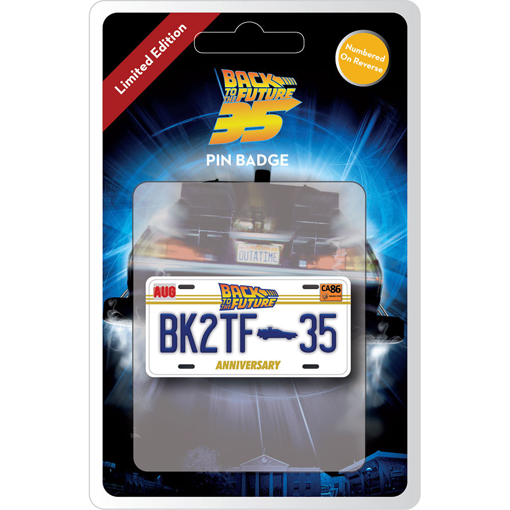 BACK TO THE FUTURE バックトゥザフューチャー (劇場公開 40周年 ) - 35th Anniversary Pin Badge / 世界限定9955個 / バッジ 【公式 / オフィシャル】
