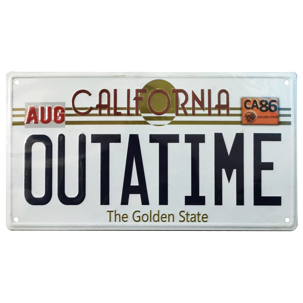 BACK TO THE FUTURE バックトゥザフューチャー (劇場公開 40周年 ) - Replica Number Plate / インテリア置物 【公式 / オフィシャル】