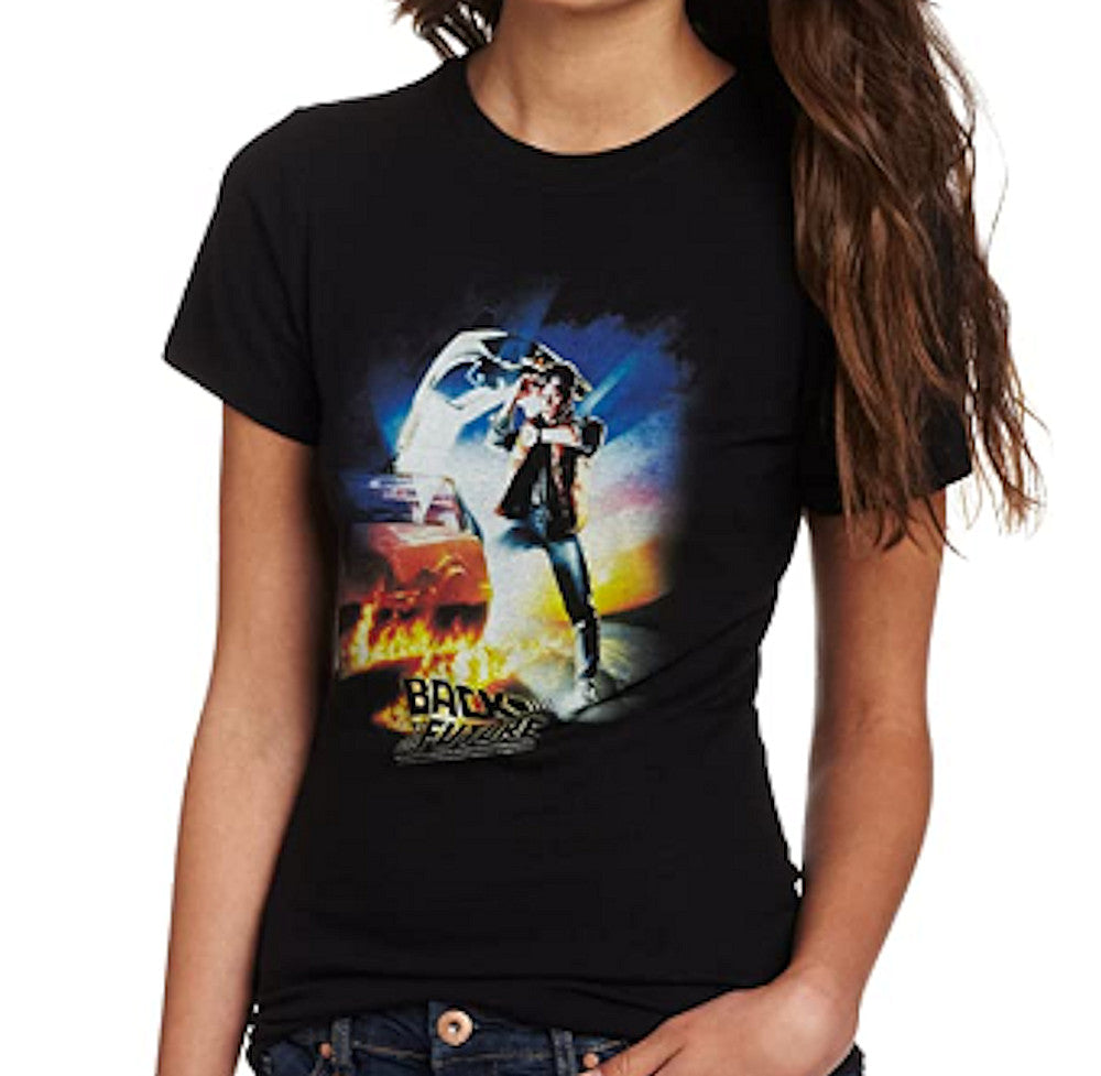 BACK TO THE FUTURE バックトゥザフューチャー (劇場公開 40周年 ) - BTF Poster / Tシャツ / レディース 【公式 / オフィシャル】
