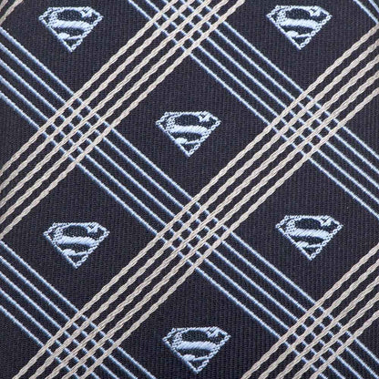 SUPERMAN スーパーマン - Shield Navy Plaid Tie / ネクタイ / メンズ 【公式 / オフィシャル】