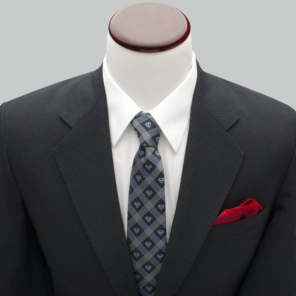 SUPERMAN スーパーマン - Shield Navy Plaid Tie / ネクタイ / メンズ 【公式 / オフィシャル】