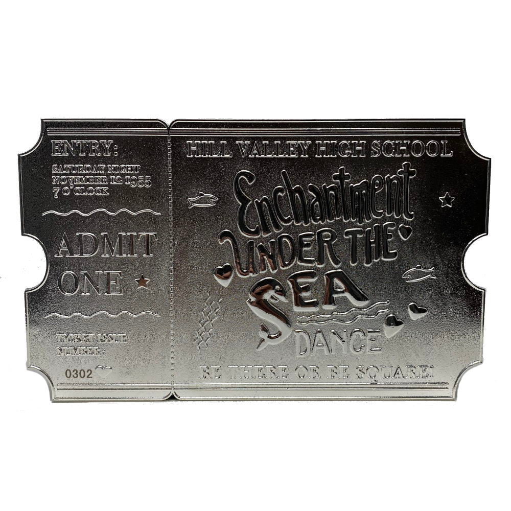 BACK TO THE FUTURE バックトゥザフューチャー (劇場公開40周年 ) - Silver Plated Ticket / 世界限定5000枚 / インテリア置物 【公式 / オフィシャル】