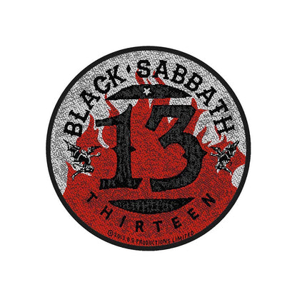 BLACK SABBATH ブラックサバス (OZZY OSBOURNE 追悼 ) - 13 Flames Circular / ワッペン 【公式 / オフィシャル】