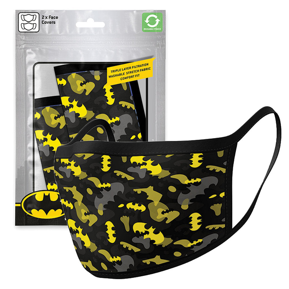 【廃番ラスト販売/特別価格】BATMAN バットマン - Camo Yellow 2枚セット / ファッション・マスク 【公式 / オフィシャル】