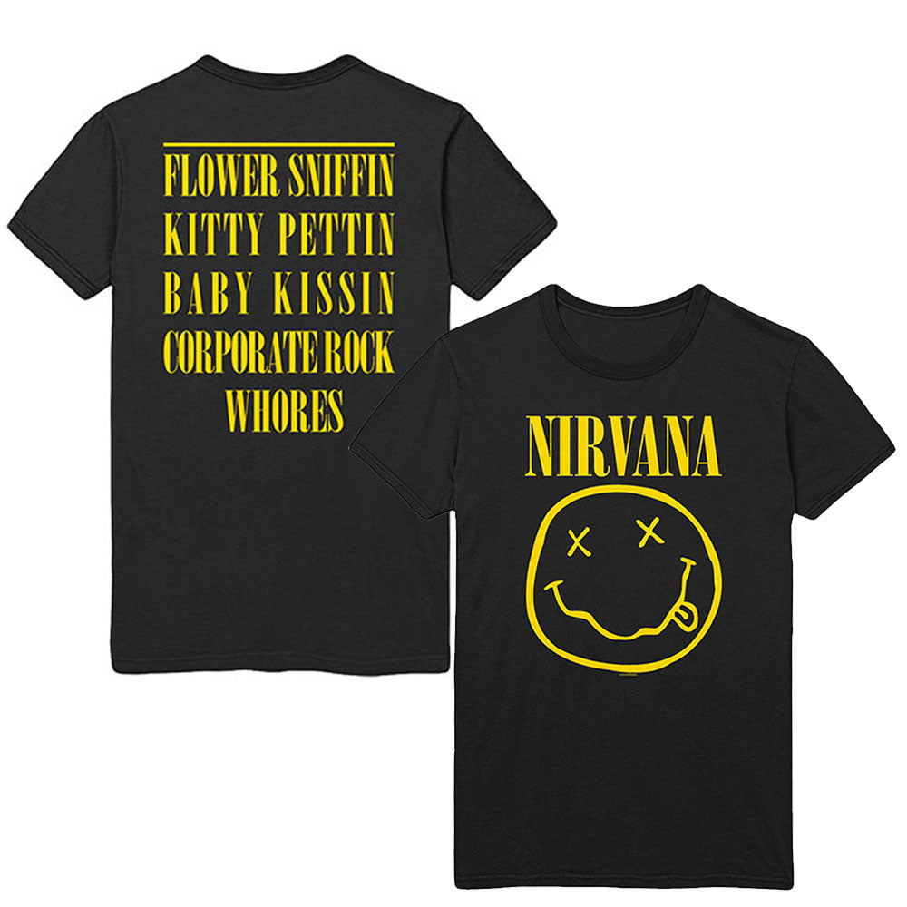 【予約商品】 NIRVANA ニルヴァーナ - Flower Sniffin / バックプリントあり / Tシャツ / メンズ 【公式 / オフィシャル】