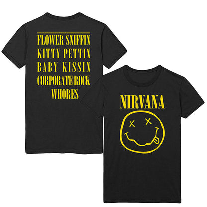 NIRVANA ニルヴァーナ - Flower Sniffin / バックプリントあり / Tシャツ / メンズ 【公式 / オフィシャル】