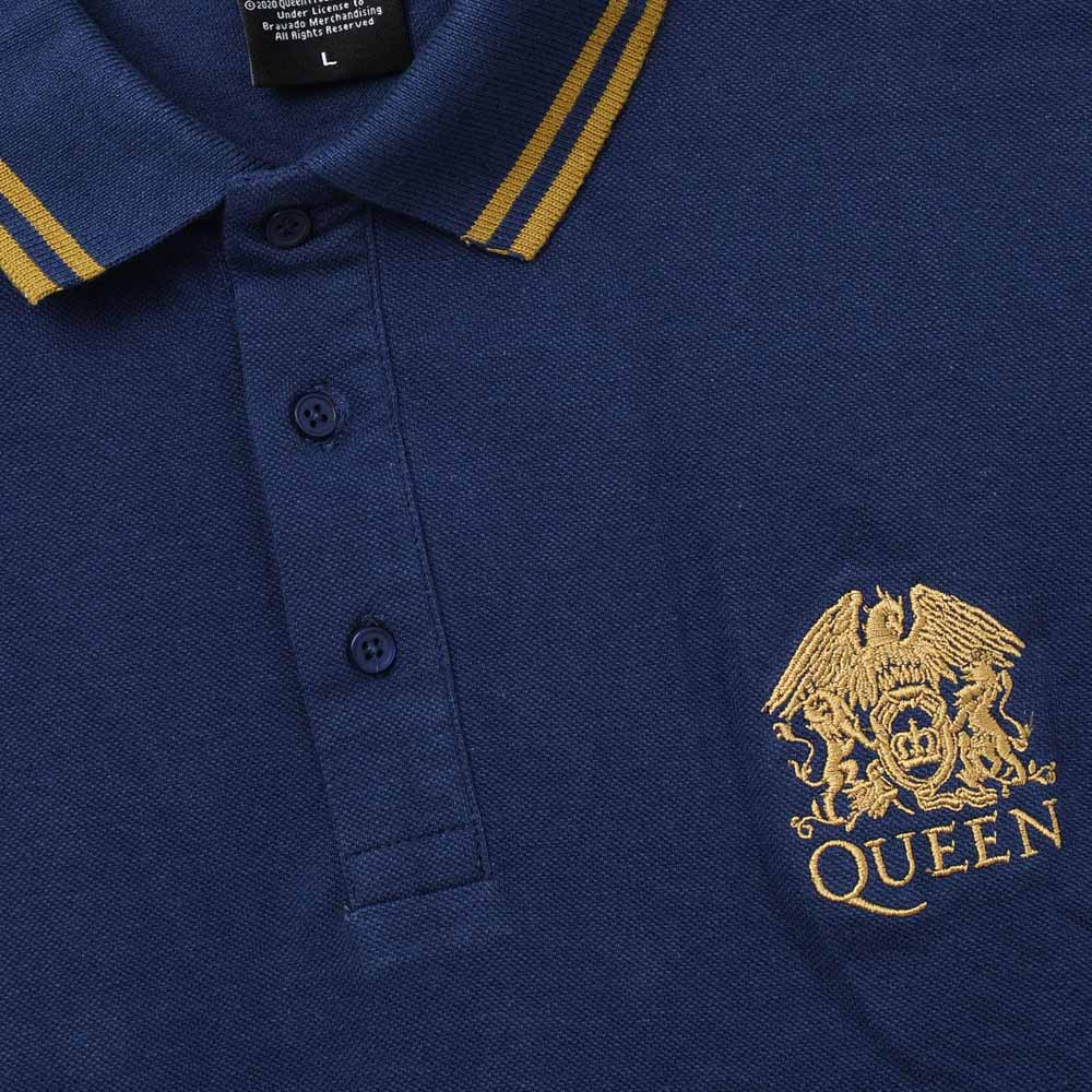 QUEEN クイーン (初来日50周年 ) - Crest Logo / ポロシャツ / メンズ 【公式 / オフィシャル】