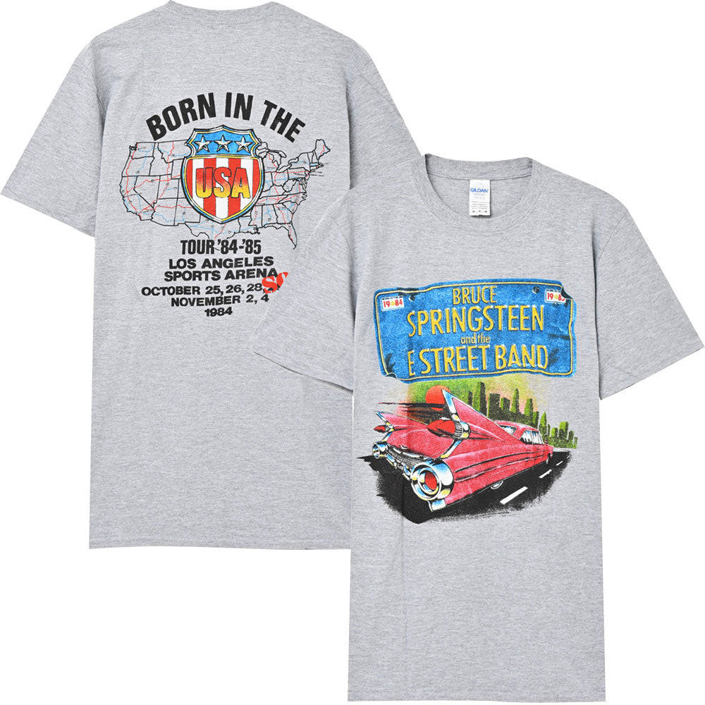 BRUCE SPRINGSTEEN ブルーススプリングスティーン - BORN IN THE TOUR 1984 / バックプリントあり / Tシャツ / メンズ 【公式 / オフィシャル】