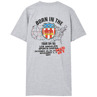 【廃番ラスト販売/特別価格】BRUCE SPRINGSTEEN ブルーススプリングスティーン - BORN IN THE TOUR 1984 / バックプリントあり / Tシャツ / メンズ