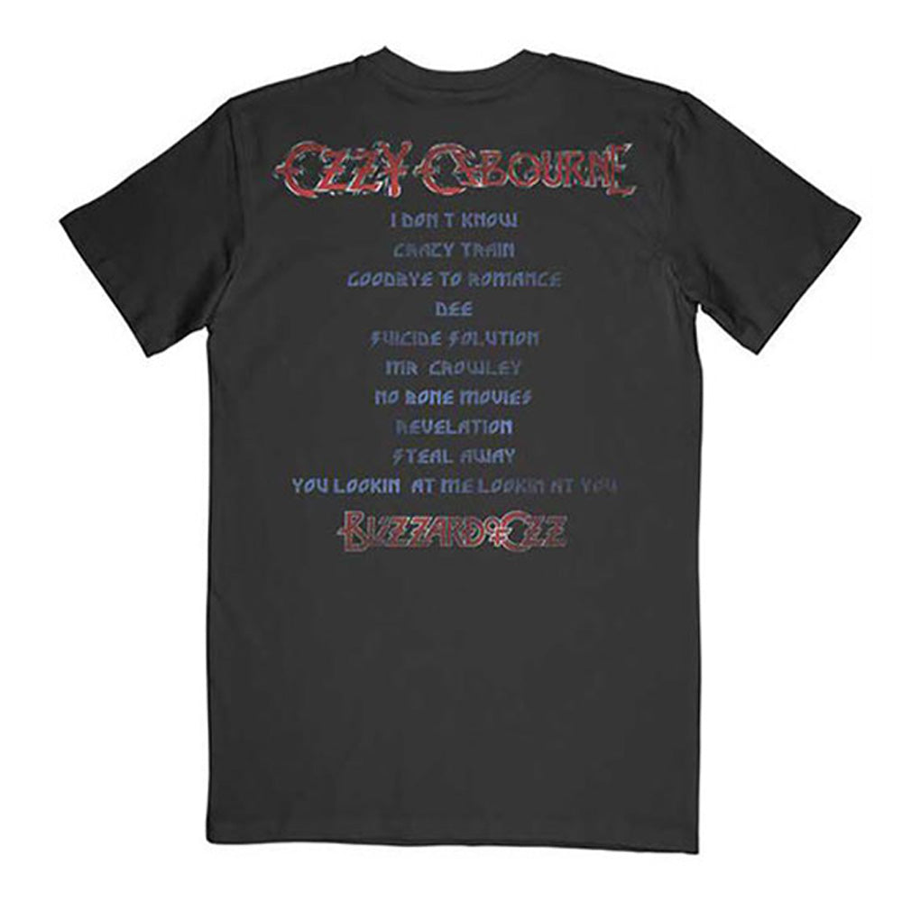 OZZY OSBOURNE オジーオズボーン (追悼 ) - Blizzard of Ozz Tracklist / バックプリントあり / Tシャツ / メンズ