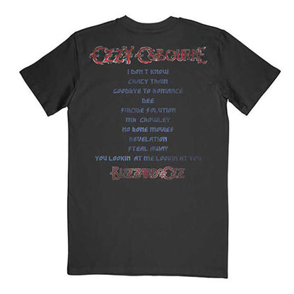 OZZY OSBOURNE オジーオズボーン (追悼 ) - Blizzard of Ozz Tracklist / バックプリントあり / Tシャツ / メンズ