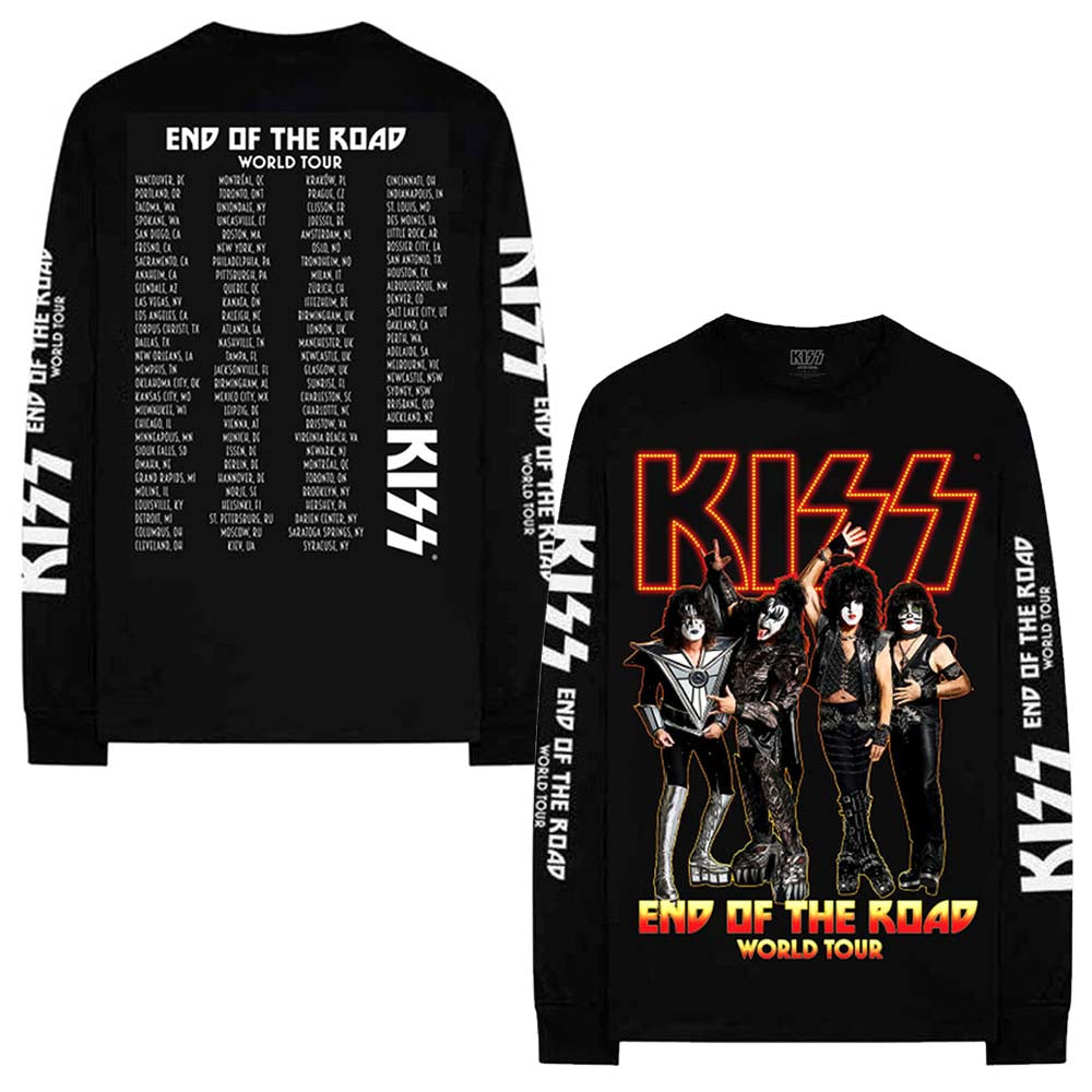 KISS キッス - End Of The Road Tour / バック & アームプリントあり / 長袖 / Tシャツ / メンズ 【公式 / オフィシャル】