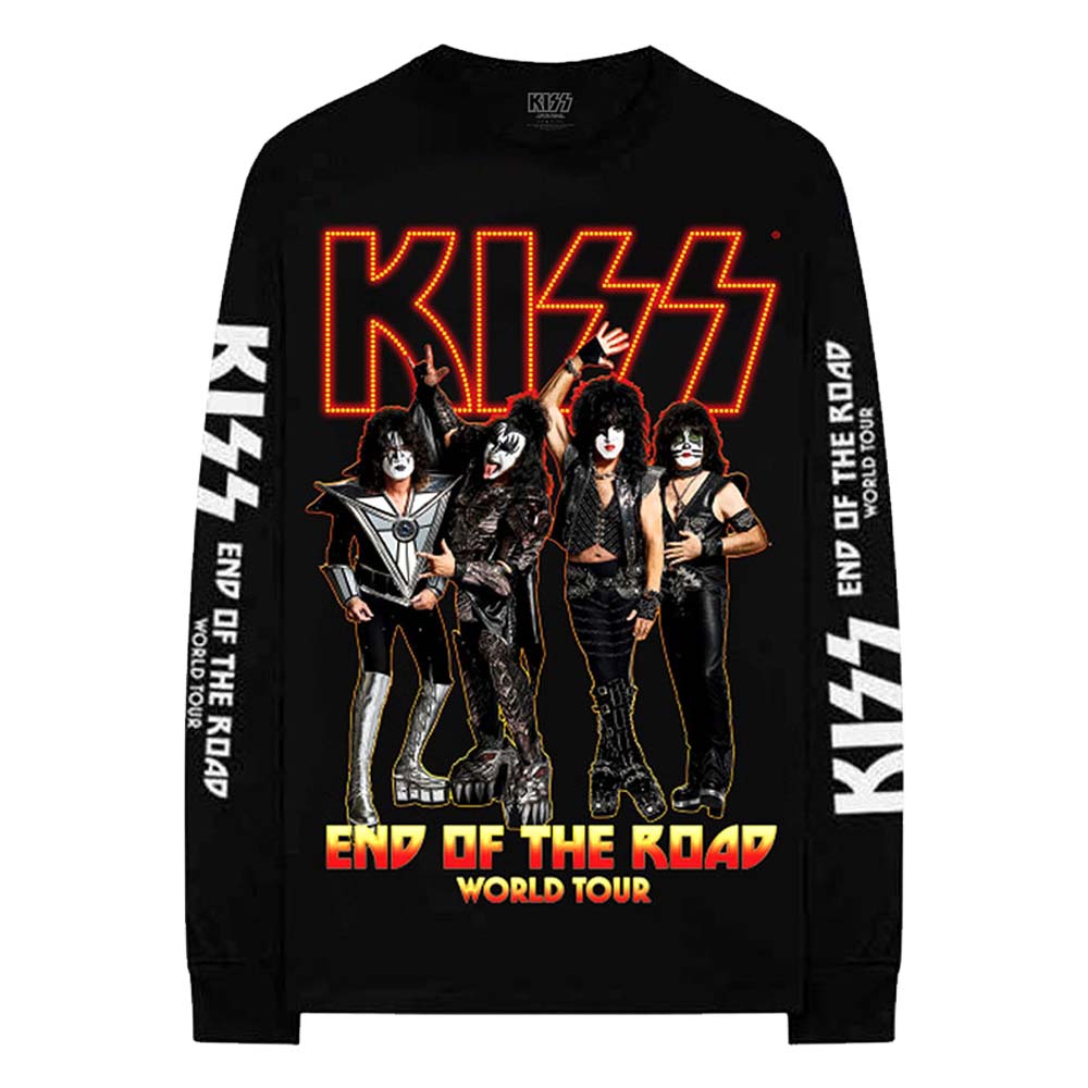 KISS キッス - End Of The Road Tour / バック & アームプリントあり / 長袖 / Tシャツ / メンズ 【公式 / オフィシャル】