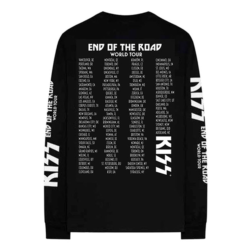 KISS キッス (エース・フレーリー 追悼 ) - End Of The Road Tour / バック & アームプリントあり / 長袖 / Tシャツ / メンズ - PGS
