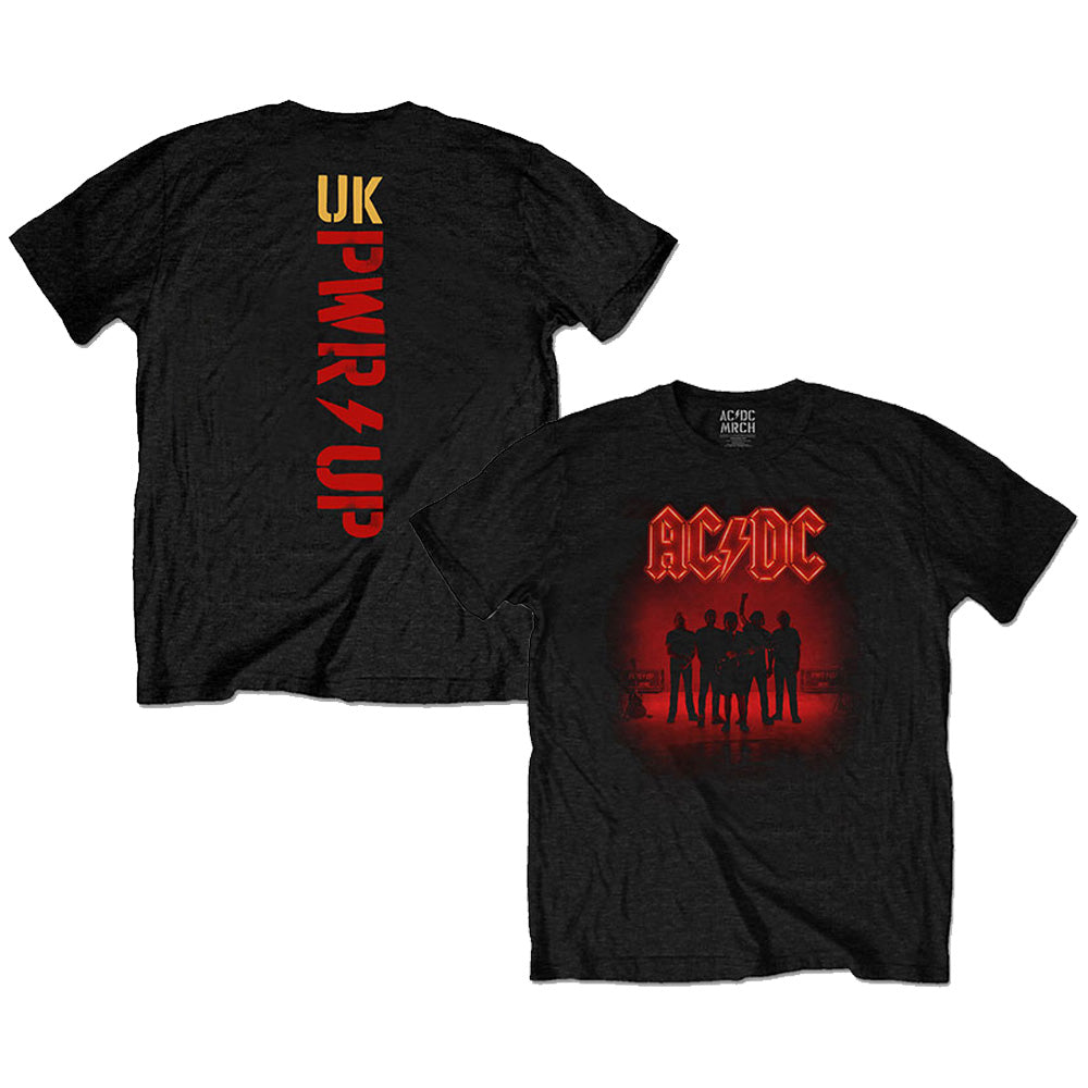 AC/DC エーシーディーシー (Back in Black 45周年 ) - PWR-UP / バックプリントあり / Tシャツ / メンズ 【公式 / オフィシャル】
