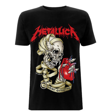 METALLICA - Heart Explosive / Back Print / T-shirt / Men's